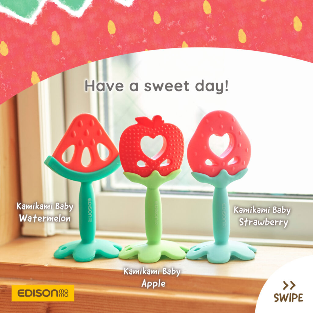 Edisonmama Kamikami Baby Strawberry Teether
